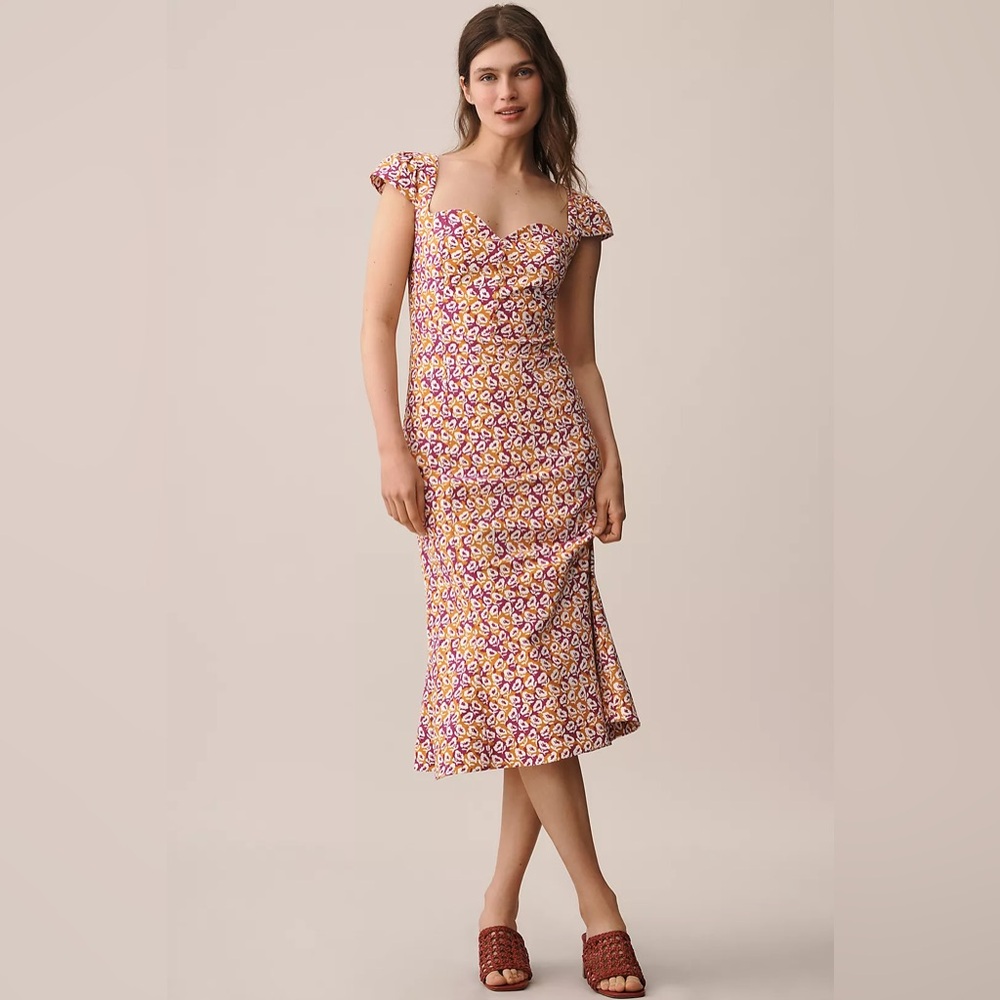 Maeve for Anthropologie NWT The Cecily Fit & Flare Sweetheart Dress by‎ Maeve